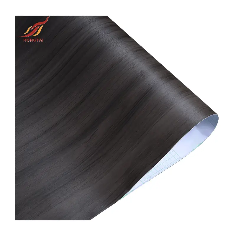 furnitur hitam laminasi film kertas kayu vinil 1
