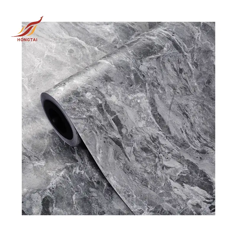 کاغذ دیواری سیمانی پی وی سی اتاق خواب خاکستری رنگ 5