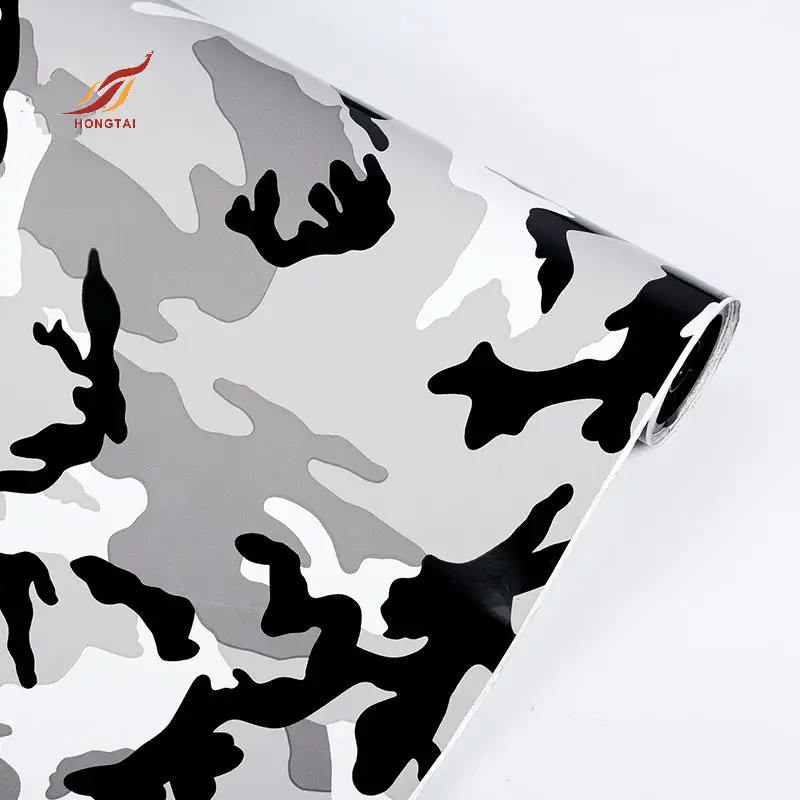 300 mikron camo vinyl car camouflage inpackningsfilm 4