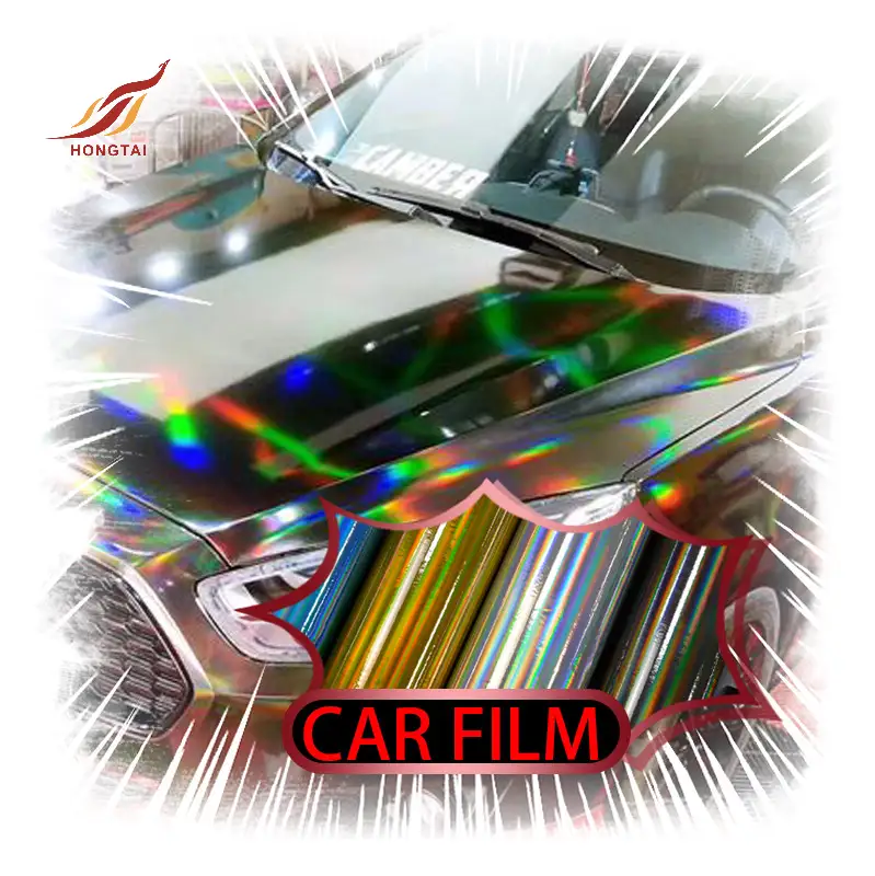 Ubah Warna Custom 3d Holographic car vinyl roll 4