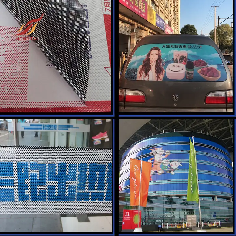 storefront advertising material one way mesh window sticker 4