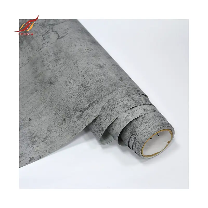 Películas de papel de vinilo de cemento de pared de pvc para decoración del hogar 5