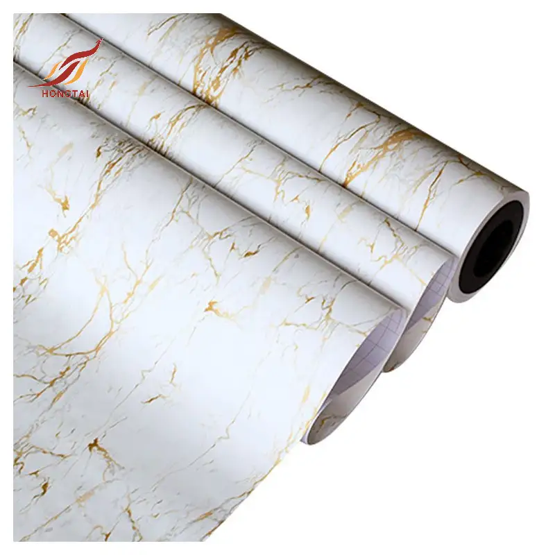 pvc self adhesive white marble wallpaper interior film 3