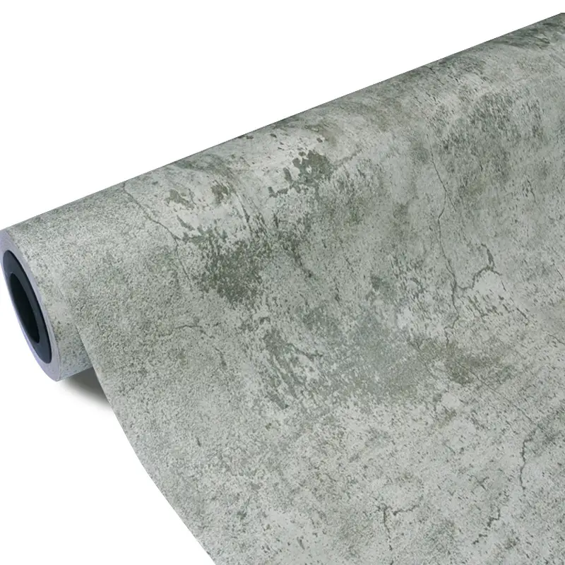 Waterproof Cement textured sticker Concrete vinyl wallpaper 2