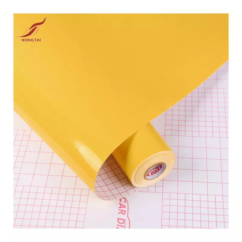 Yellow oracal vinyl sticker adhesive plotter cutting paper 1