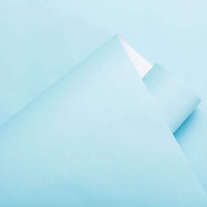 Sky blue solid color pvc foil for membrane vacuum press 1