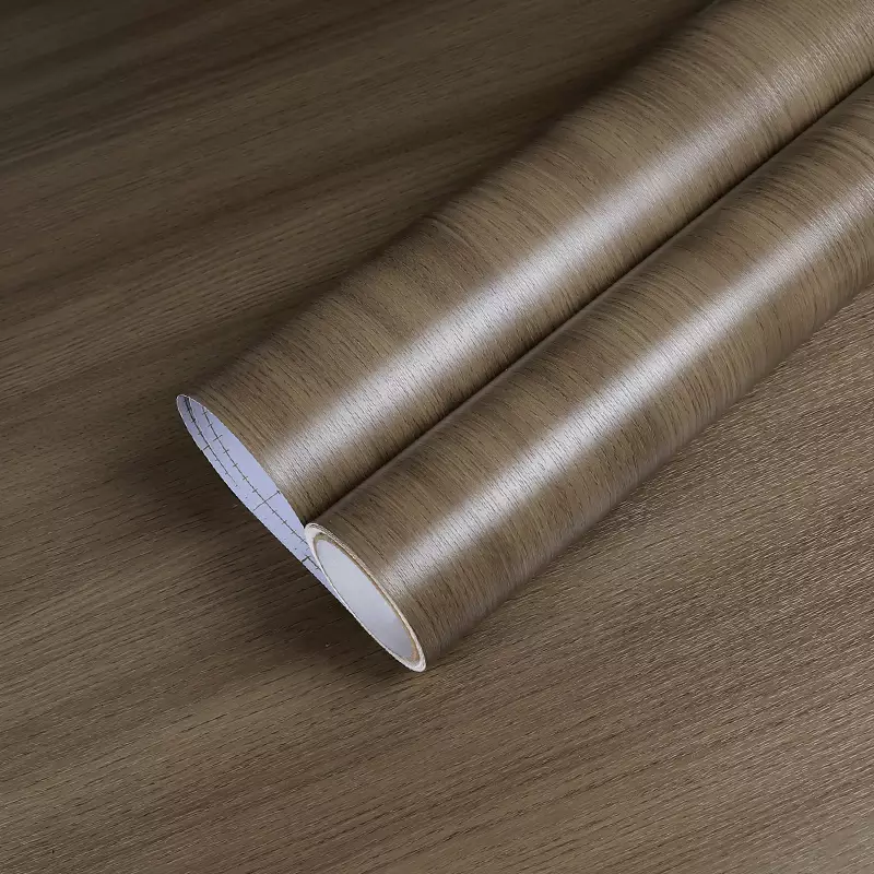 CA156 tawney line matte finish warm mid-tone brown straight wood grain vinyl roll 1
