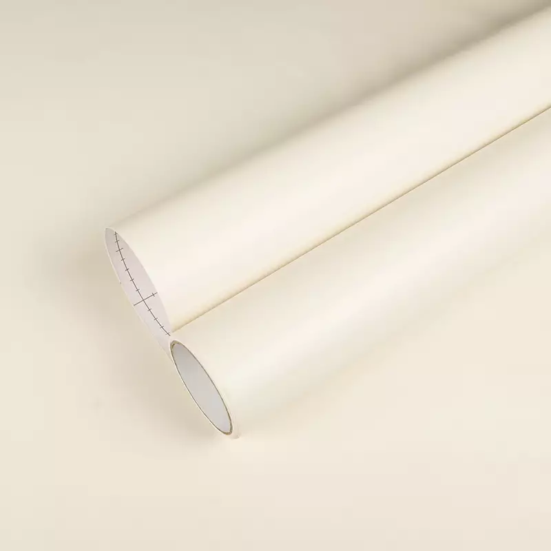 KH9002 solid cream matte wall and furniture self adhesive contact Paper roll 1