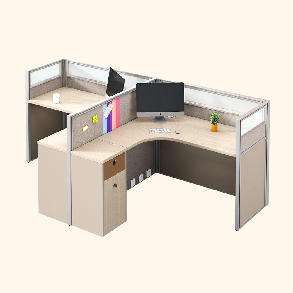 Жоғары және сәнді кеңселерге арналған заманауи кеңсе жұмыс станциясының үстелі RY728P-2 - Yousen 1