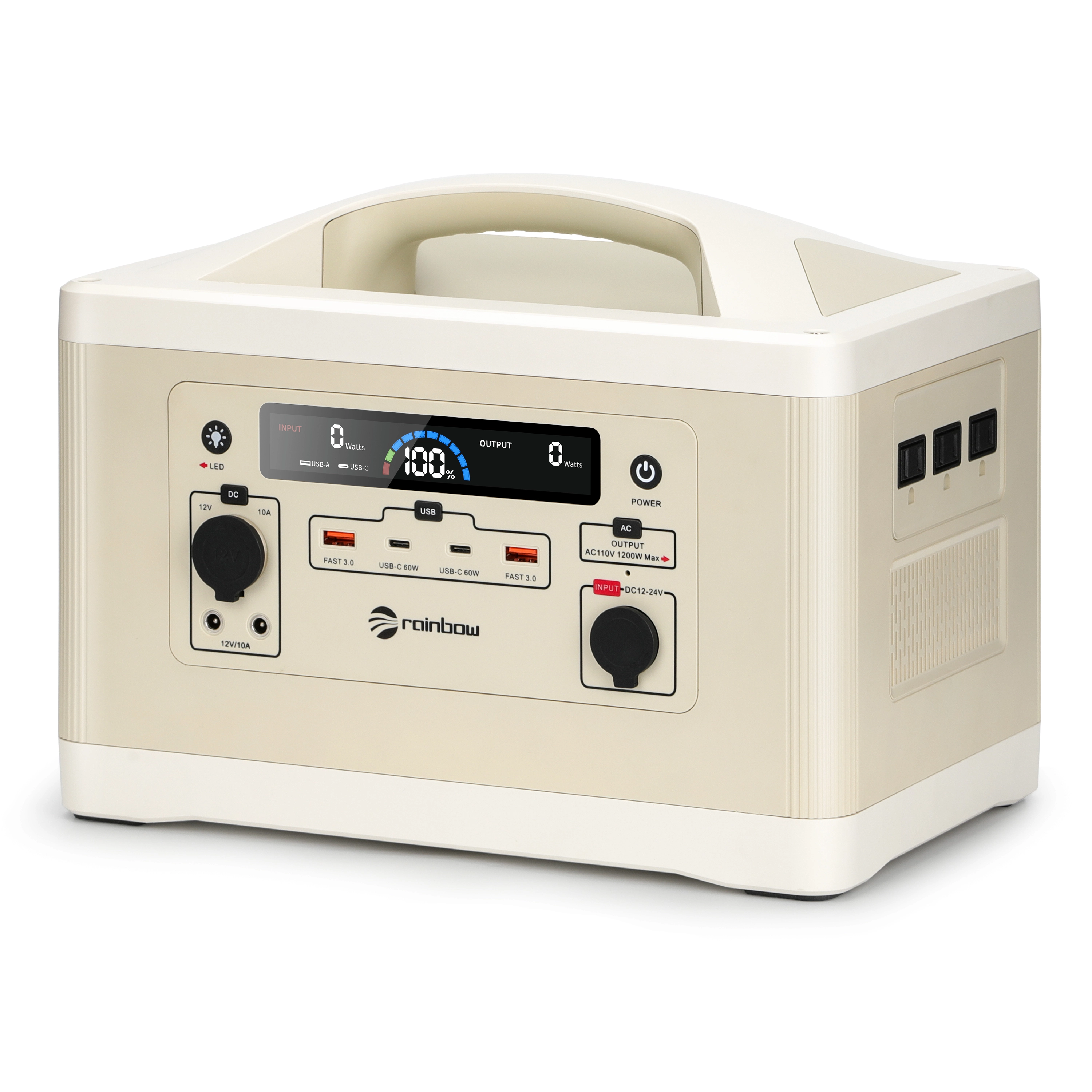 Rainbow 1200 W tragbares Kraftwerk-Set, tragbarer Solargenerator für Camping 1