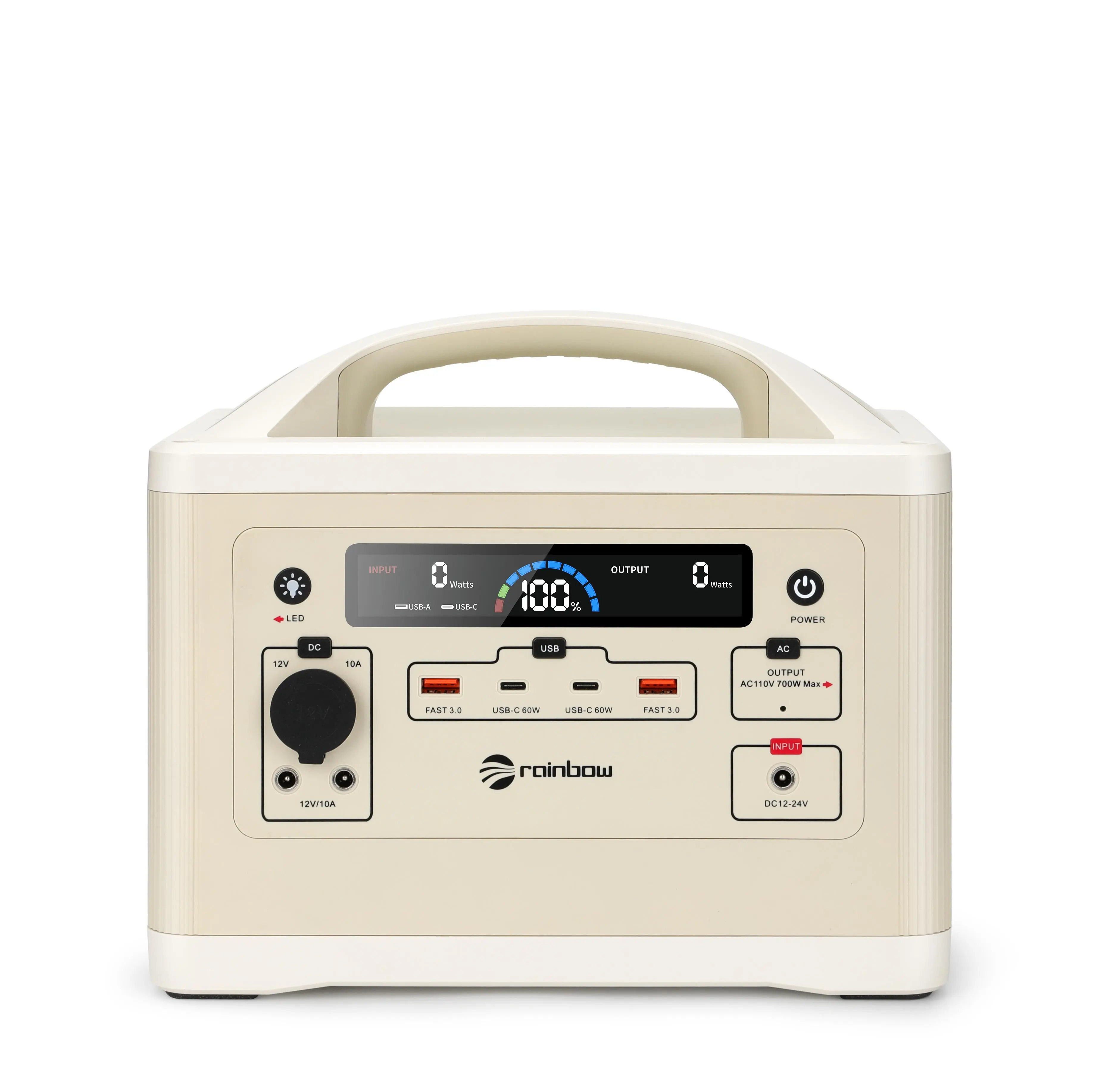 Rainbow Sol700 700 W Backup-LiFePO4-Batterie, Wechselstrom-Steckdosen, Solargenerator für Outdoor-Camping, Schnellladung für Zuhause, Wandern 1