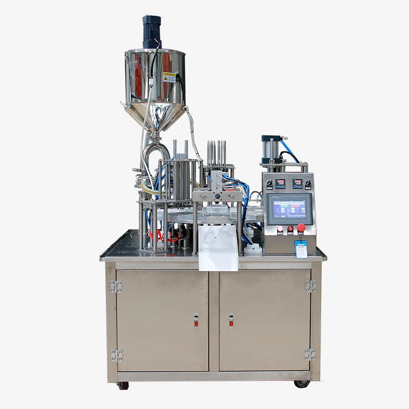 Máquina de sellado térmico de llenado de líquido de cuchara de miel rotativa automática (2 cucharas) (para papel de aluminio prefabricado) 1