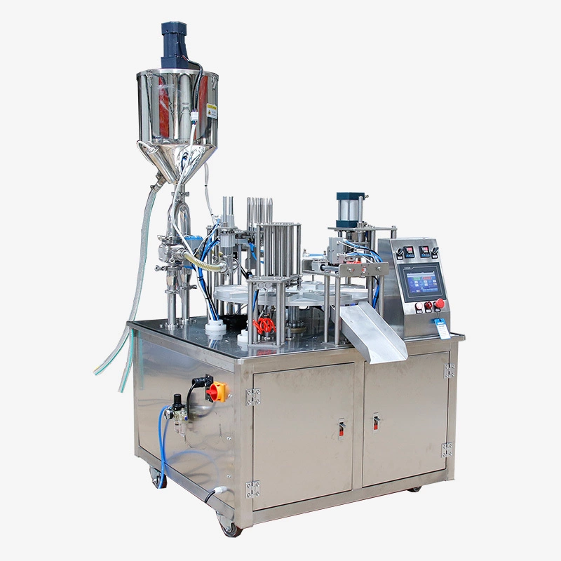 Machine de thermoscellage de remplissage liquide à cuillère à miel rotative automatique (2 cuillères) (pour feuille préfabriquée) 2