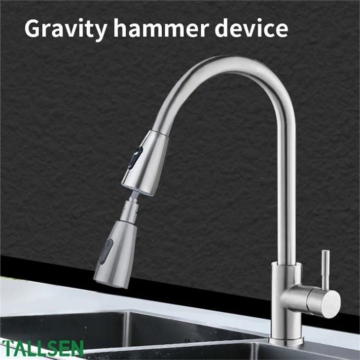 Stainless Steel Kitchen Faucet With Pull Down Sprayer 6