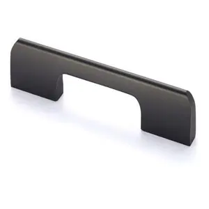 Simple Design Matt Black Finish Aluminum Alloy Hardware Furniture Handle for Wardrobe Cabinet Door 1