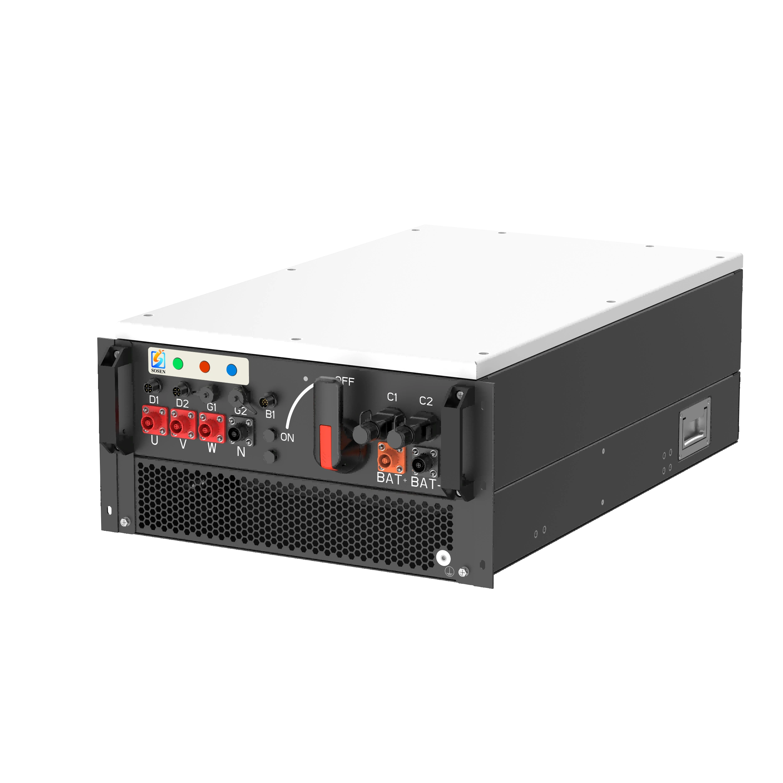 right side view of SOSEN 100kW~125kW Three-Phase High Voltage PCS