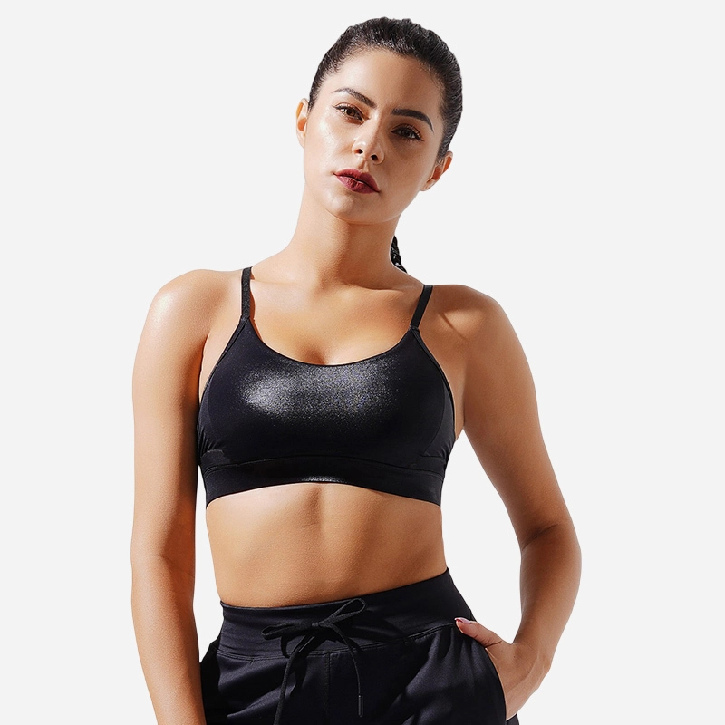 Soutien-gorge de sport scintillant avec dos en Y - ROADSUNSHINE 1