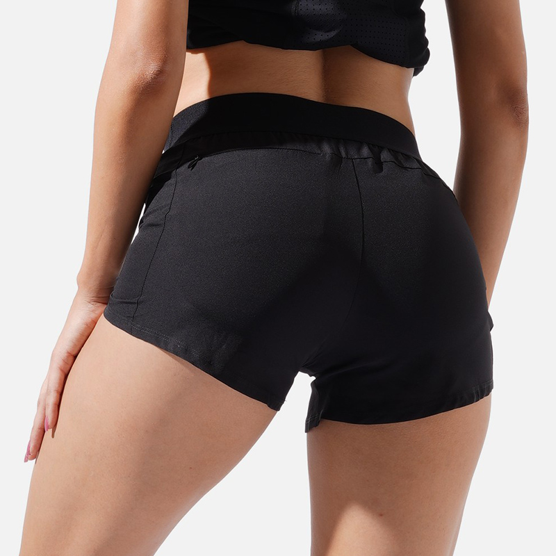 Pantalones cortos deportivos negros para el hogar Precio de fábrica personalizado 5