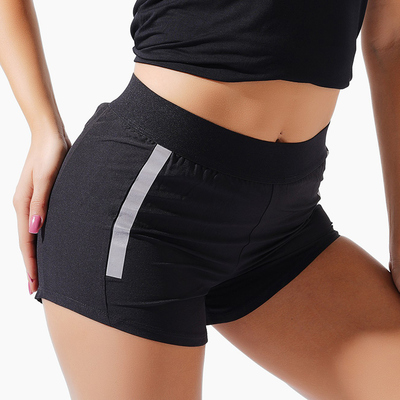 Pantalones cortos deportivos negros para el hogar Precio de fábrica personalizado 4