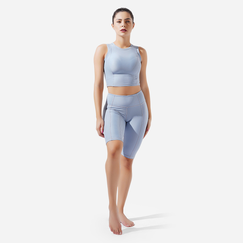 Shorts esportivos femininos mais baratos com bolsos entrega rápida 60% algodão / 40% poliéster XL 2