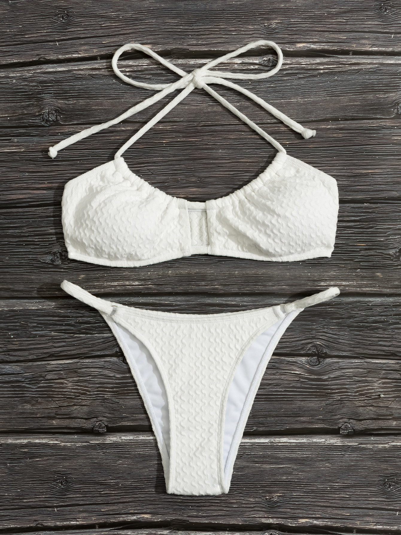 Costume da bagno esotico con rilegatura sexy in tinta unita - ROADSUNSHINE 3
