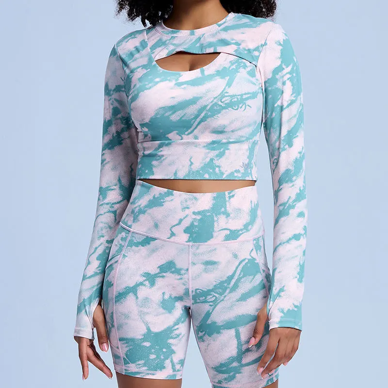 Chemise de sport à manches longues au design élégant et creux avec un tissu doux pour la peau - ROADSUNSHINE 1