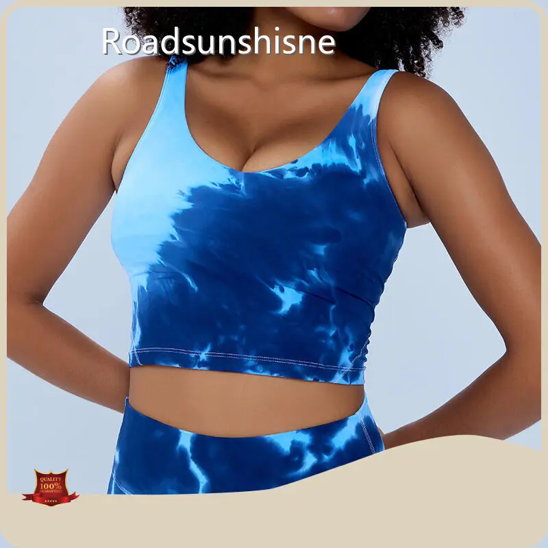 Roadsunshisne Sport-BH und Leggings, 87 % Nylon / 13 % Elasthan, Sport-BH und Leggings, direkte Lieferung durch die Fabrik 1