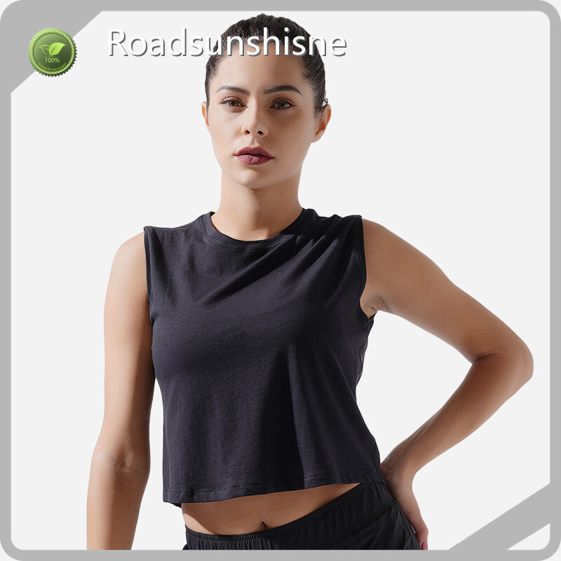 Camiseta sin mangas con lentejuelas Roadsunshisne Poliéster/SpandexPreguntar ahora 1