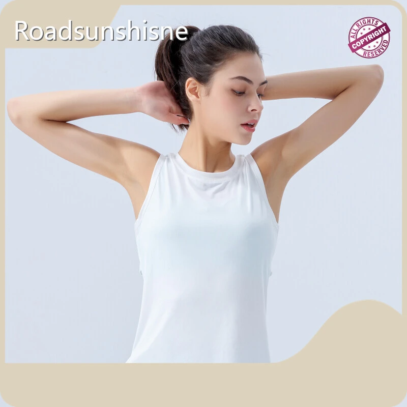 Roadsunshisne Womens Gym Tank Tops 87% Nylon / 13% Spandex Womens Gym Tank Topsfactory Price 1