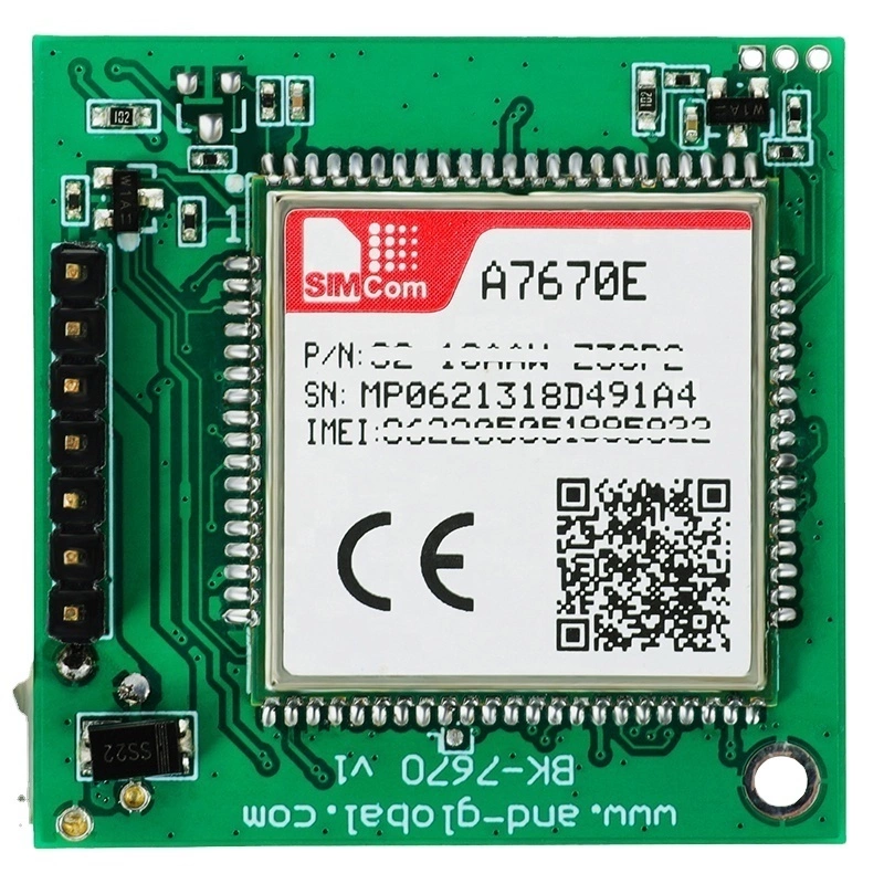 Simcom A7670e 4g Cat 1 مع وحدة Gsm Gps مع لوحة تطوير أساسية للاتصالات اللاسلكية Ttl مع هوائيات 4g Gps 1