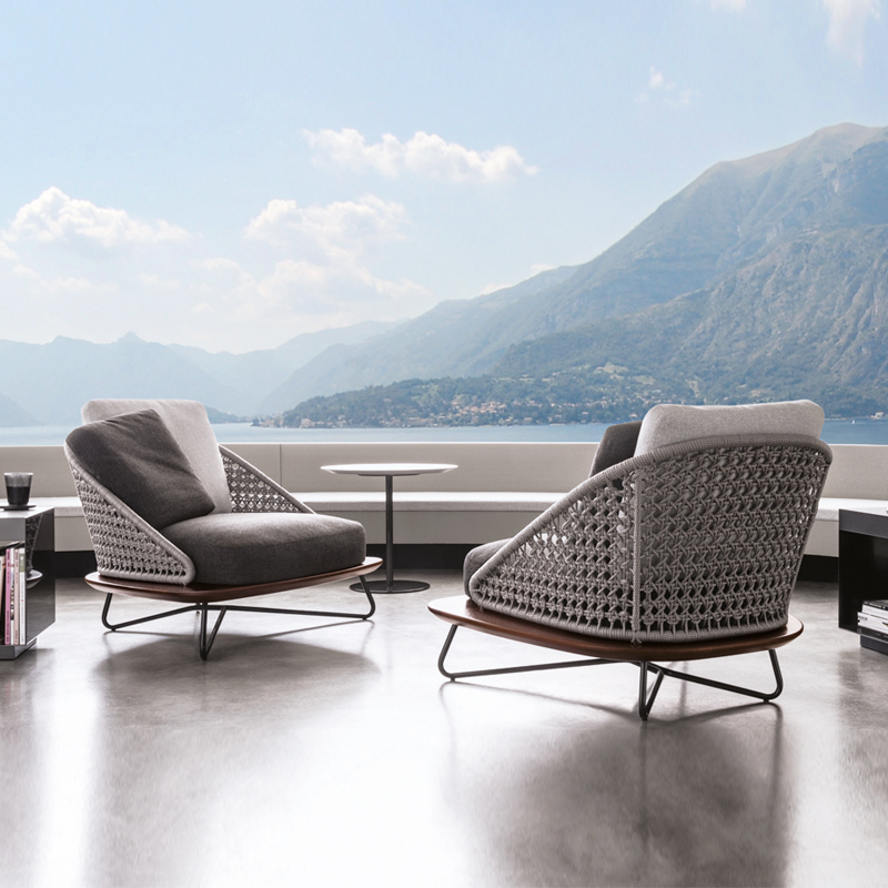 Garden Sofa Aluminum Frame Patio Furniture Terrace UVresistant Hand W