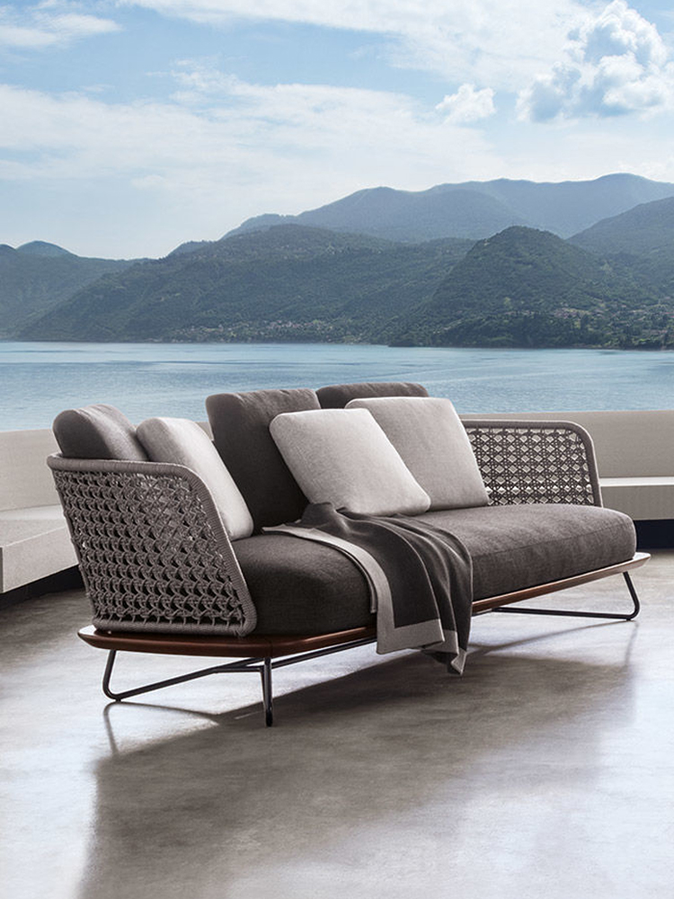 Garden Sofa Aluminum Frame Patio Furniture Terrace UVresistant Hand W