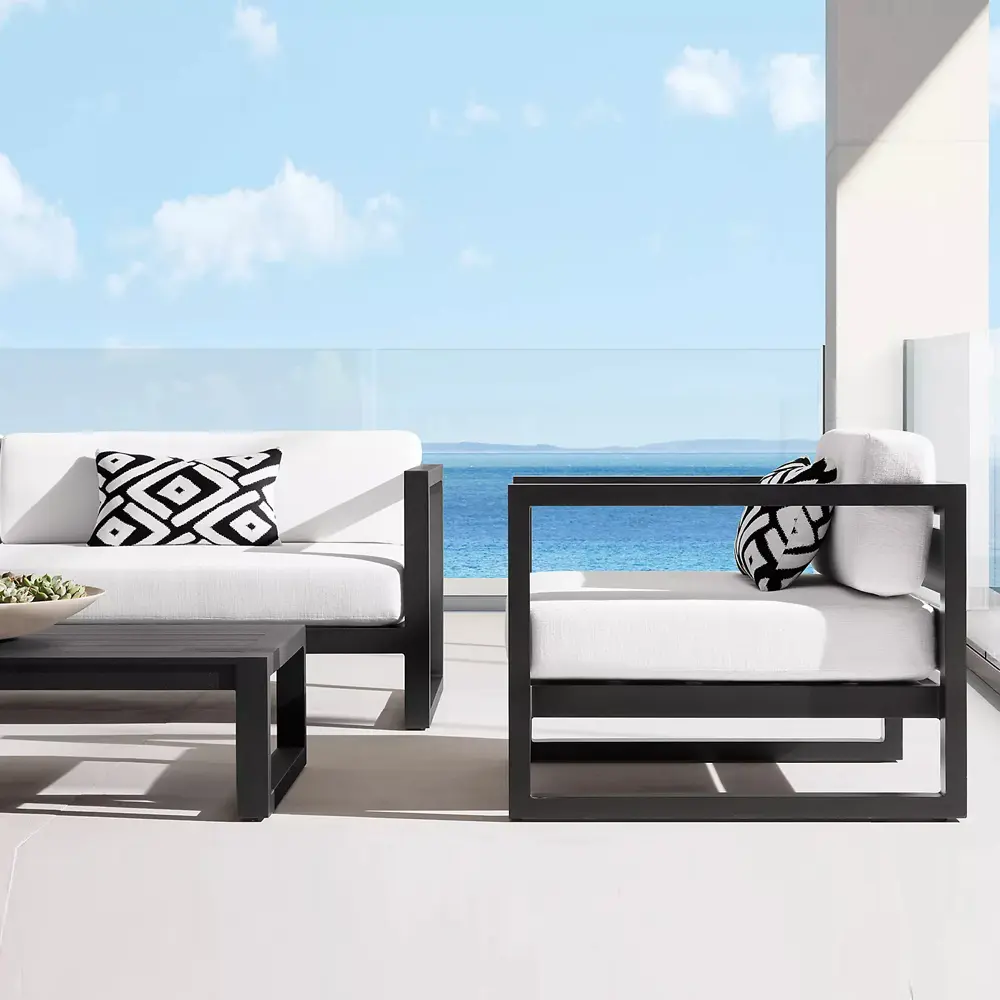 High-end Modern Outdoor Sectional Sofa Hotel Furniture Garden Lounge Set Leisure Patio Sofa HS-S2008 1