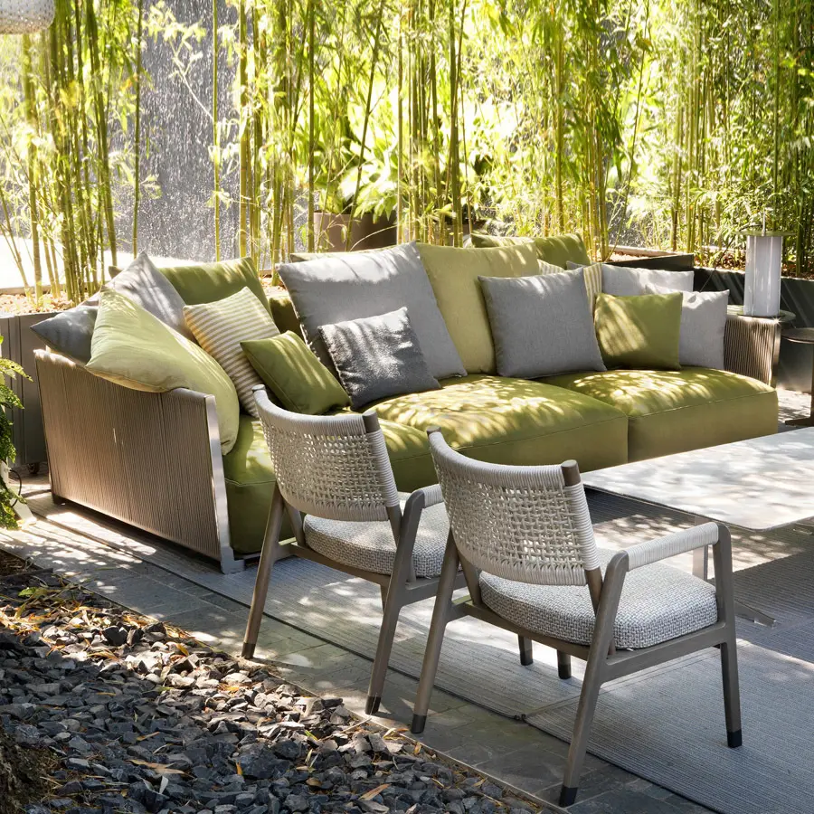 Garden Outdoor Furniture Sectional Terrace Sofa Waterproof Large Double Seater Outdoor Garden Sofa HS-S2032 1