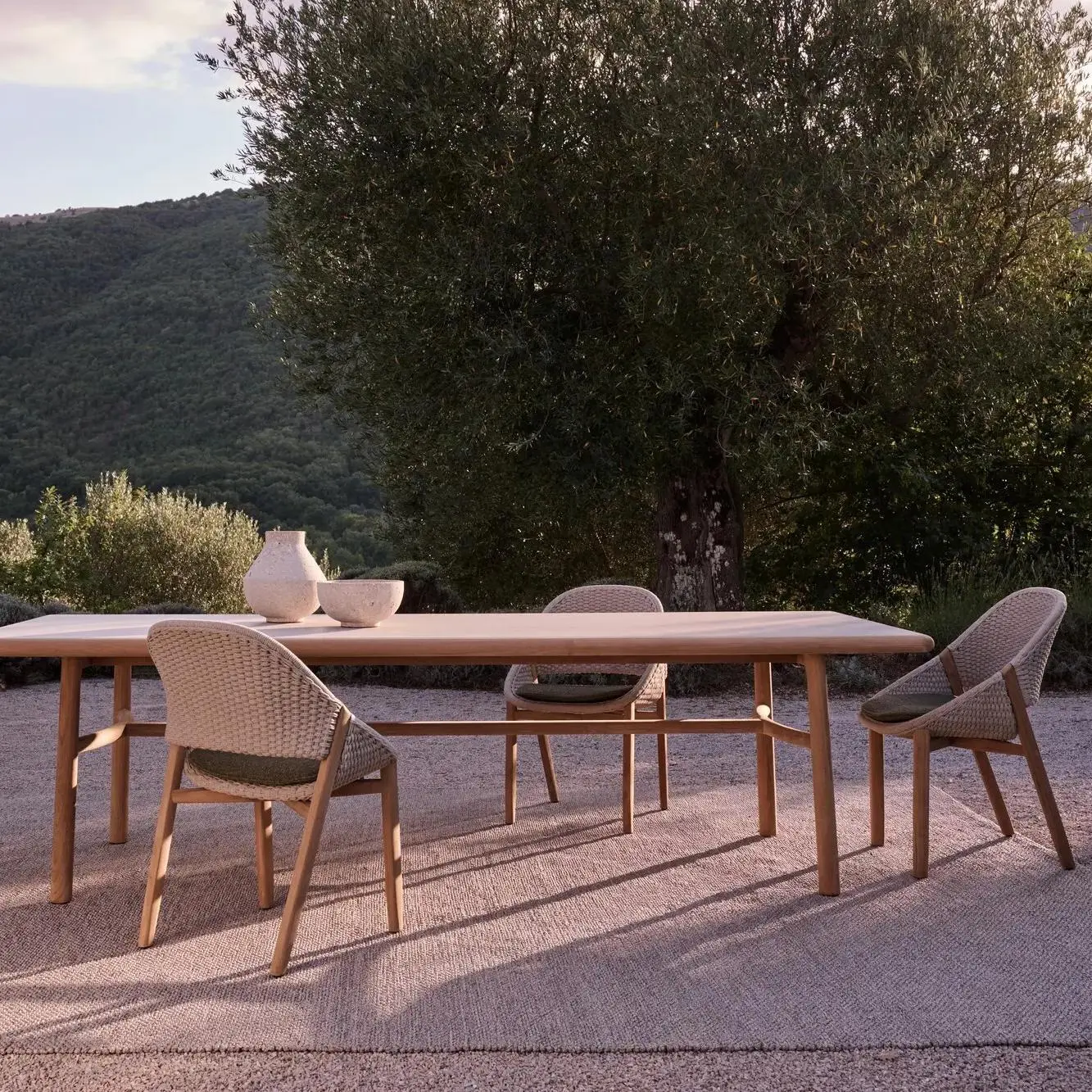 Natural Minimalist Outdoor Dining Chair for Courtyard & Terrace 1