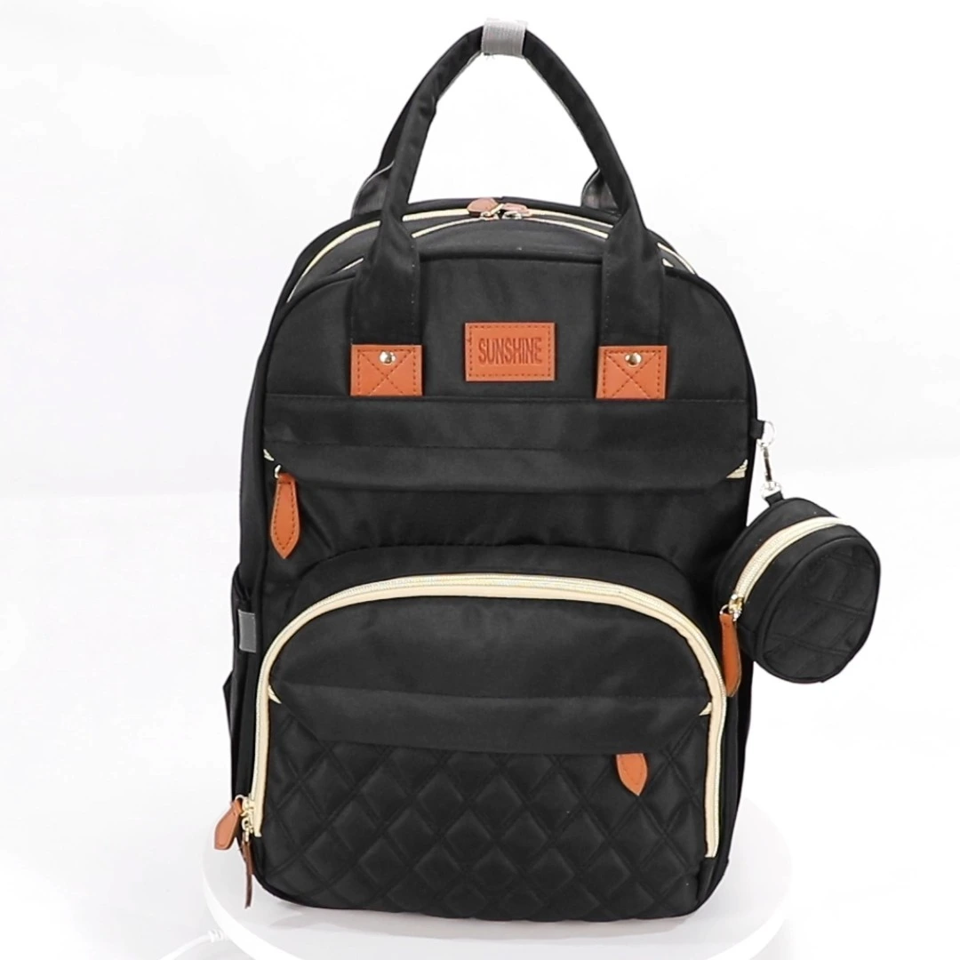 Large Travel Folding Crib Lightweight Usb Baby Diaper Backpack 1