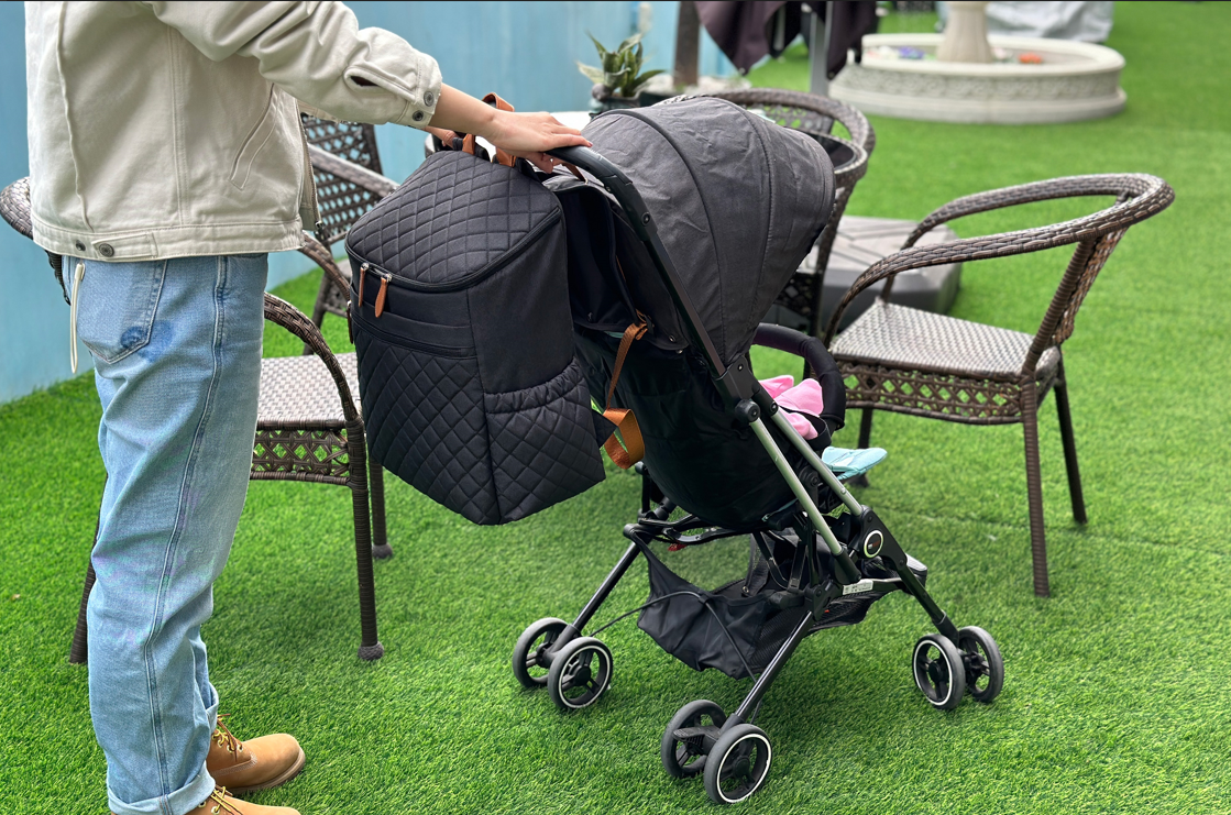 Classic quilted diaper bag <000000> backpacks with changing pad for baby 8