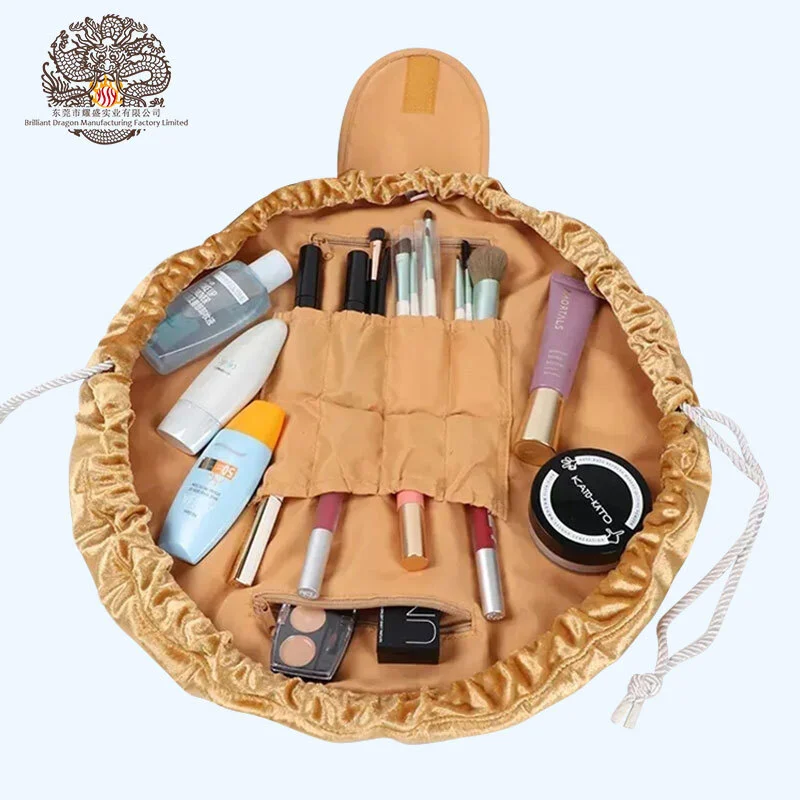 Produits d'accessoires de voyage Trousse de maquillage à cordon souple Sac cosmétique de marque privée 1