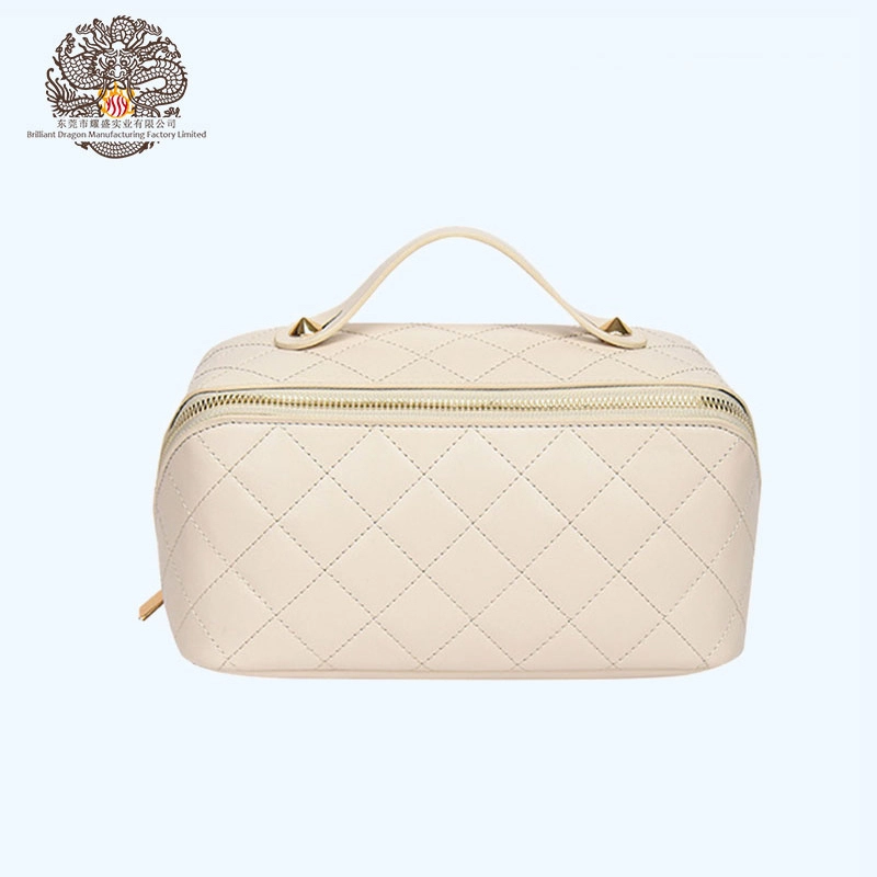 Leather cosmetic makeup vanity bag 1
