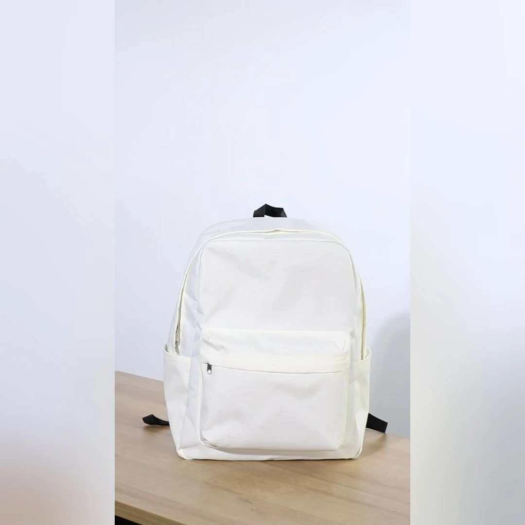 Sac à dos blanc professionnel personnalisé pour la rentrée scolaire 1
