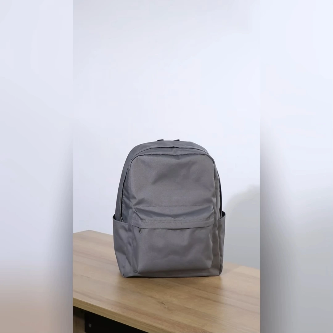 Stylish plain light backpack big student backpack for school 1