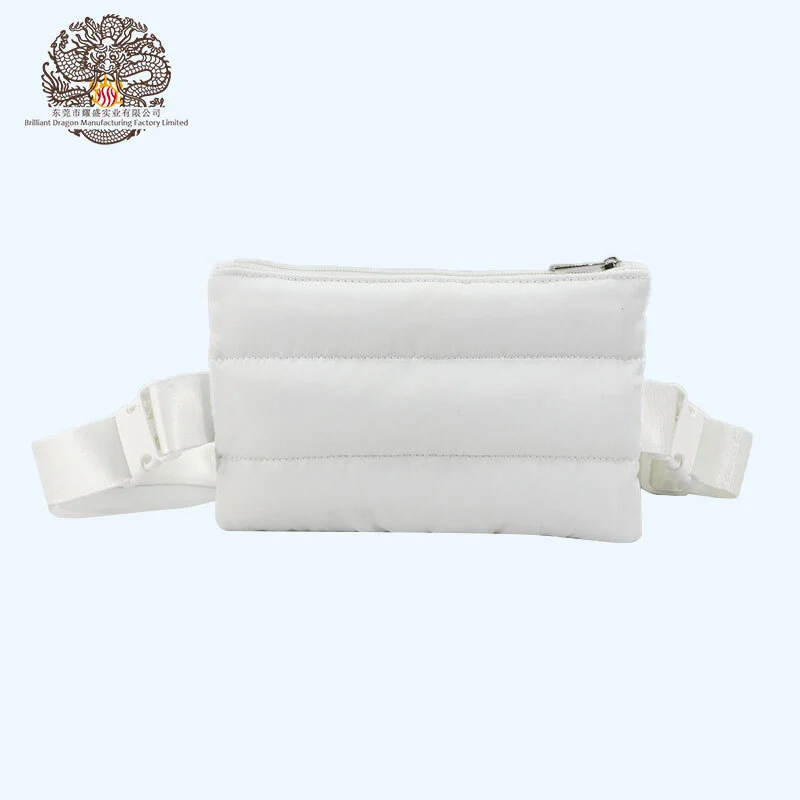 Sac de ceinture crossbody matelassée Polie Polyester Fanny Pack Resseure à eau résistante à l'eau avec fermeture de fermeture à glissière imperméable 1