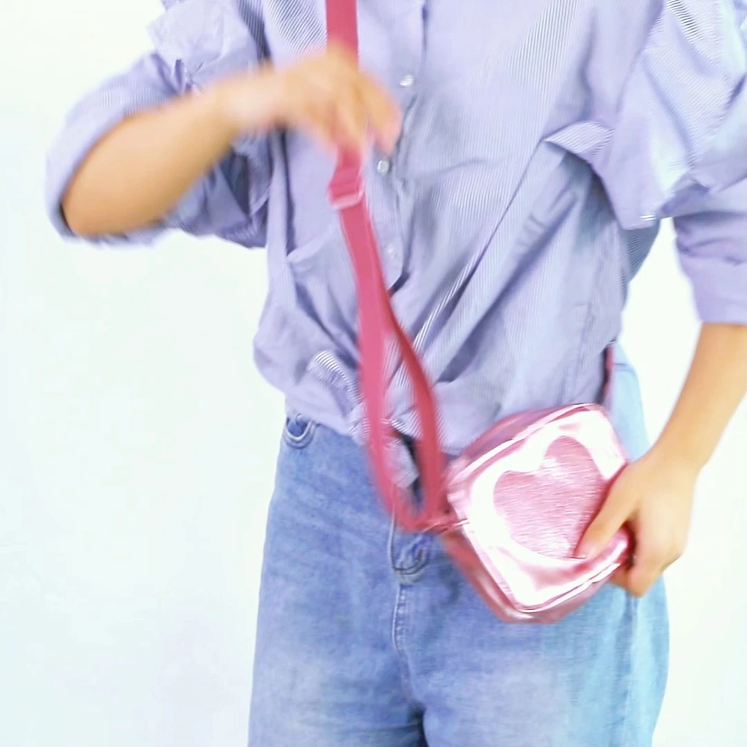 Sac bandoulière rose pailleté ITP-01824 1