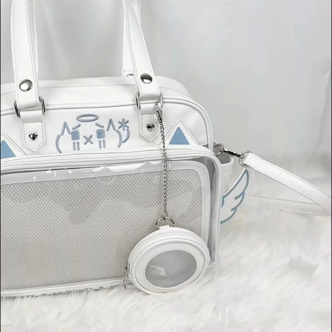 Custom fashion women lolita ita bag crossbody shoulder pin bag cat shape cosplay purse 1