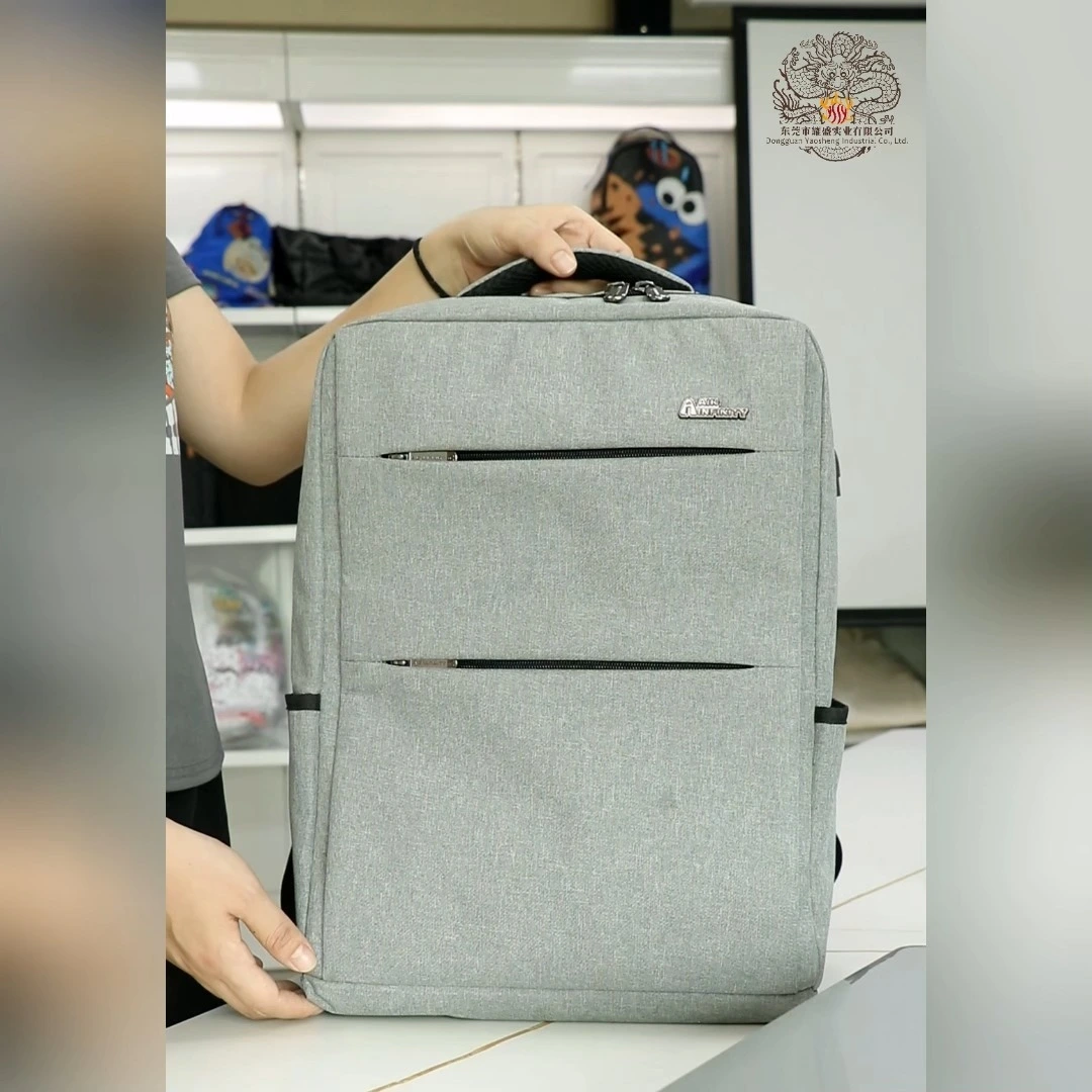 Luxury Gray Smart USB Charging Student Backpack Business Travel Laptop backpack for Men 1