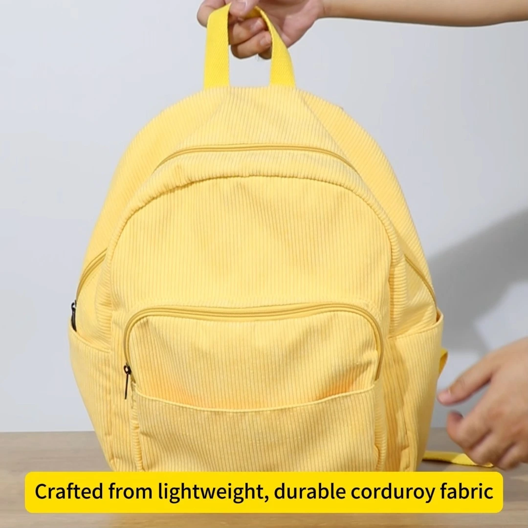 Sacs d'école en velours côtelé à bon prix, joli sac à dos pour adolescent, nouveau sac à dos tendance pour ordinateur portable 1