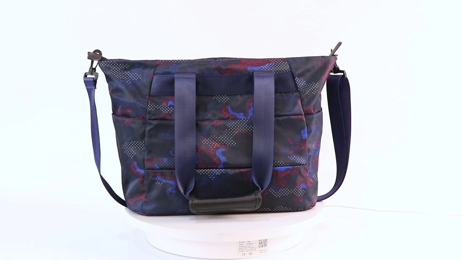 Tote bag personnalisé logo with detachable cross body strap 1