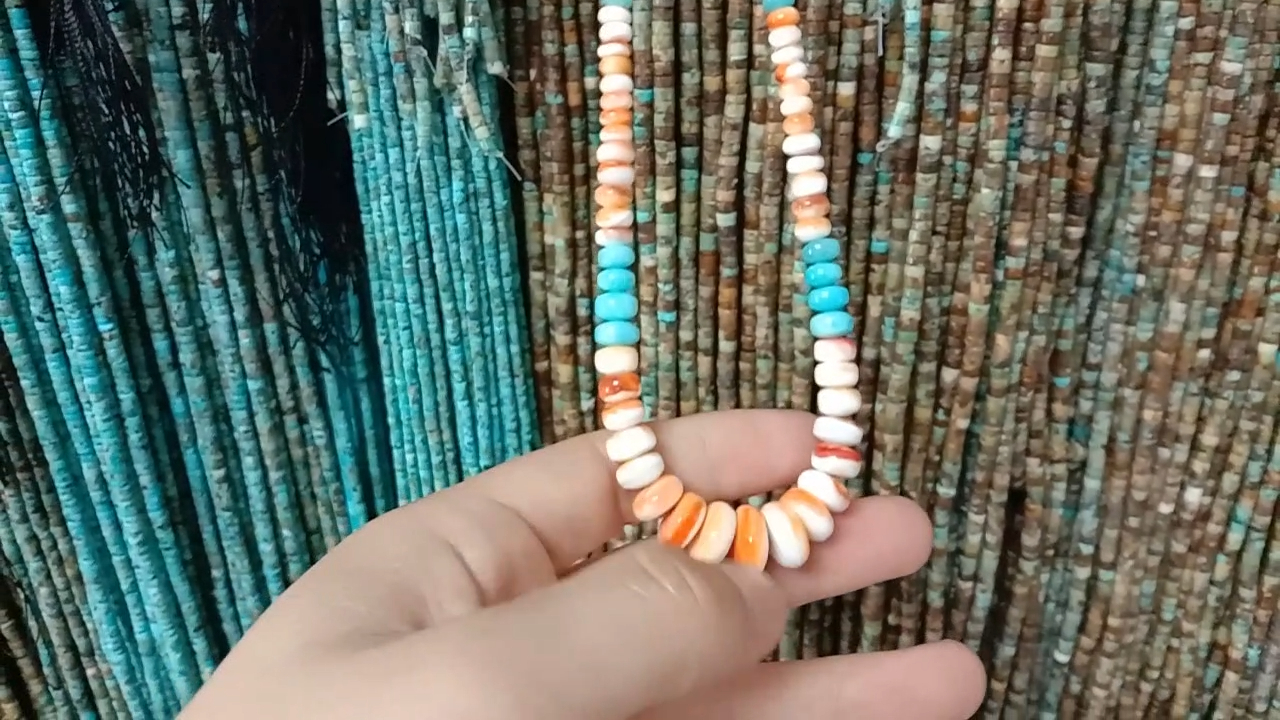 طبیعي سپین سیپ فیروزي هار افریقایي 6mm فیروزي هار زیورات 8