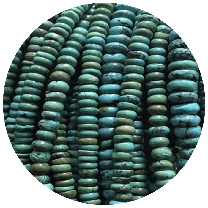 Perline Naturali Turchesi Lisce Blu Howle Perle Di Pietra - Foto 10