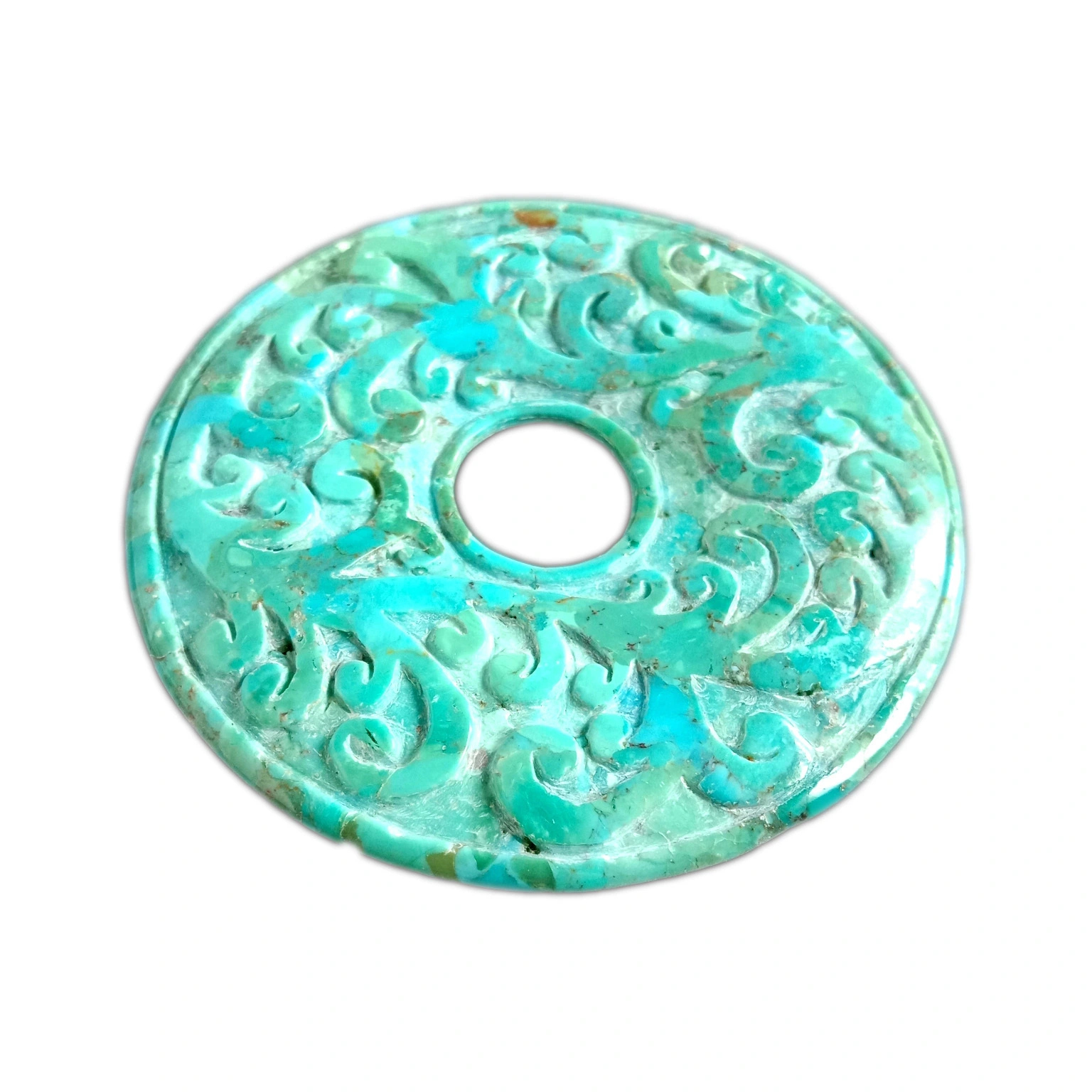 Ọkpụkpụ Turquoise Pụrụ Akpụpụta Artware Ochie Mkpụrụ ego Ochie Ọdịdị Dị Mma Gemstone Crafts 1